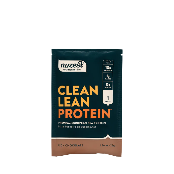 Sachet of Nuzest Clean Lean Vegan Protein Powder, Rich Chocolate flavour, 25g