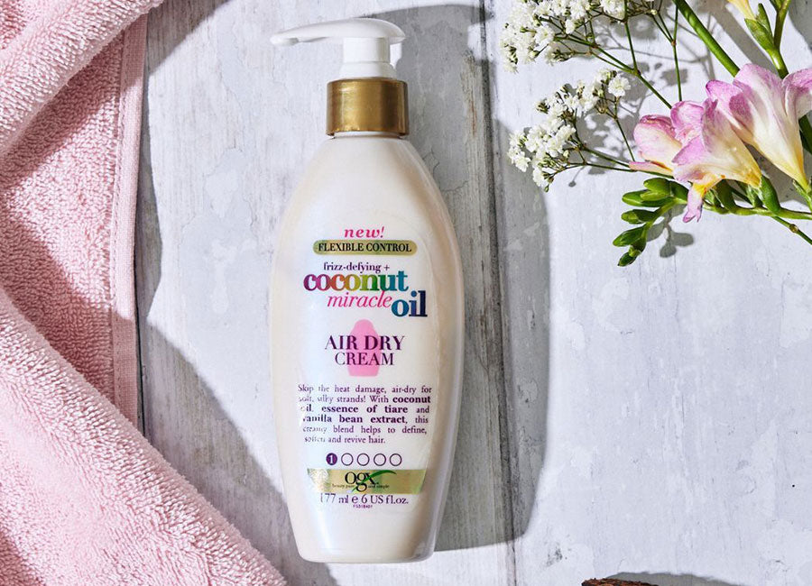 OGX Frizz Defying Coconut Miracle Oil Air Dry Cream for Natural Styling - 177ml