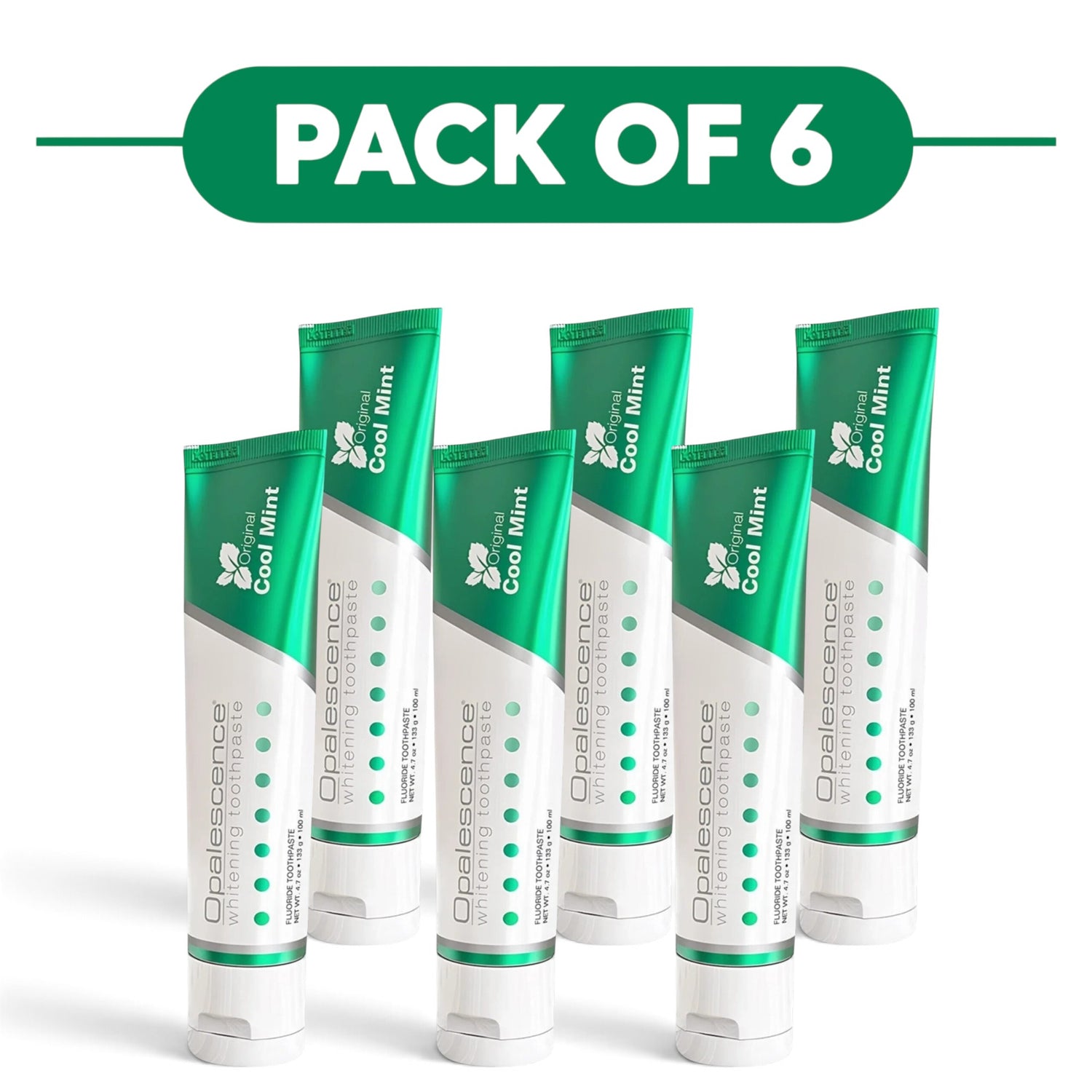 Opalescence Whitening Toothpaste Original Cool Mint 100ml Pack of 6
