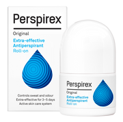 Perspirex Original Antiperspirant Roll-On bottle & box, 20ml.