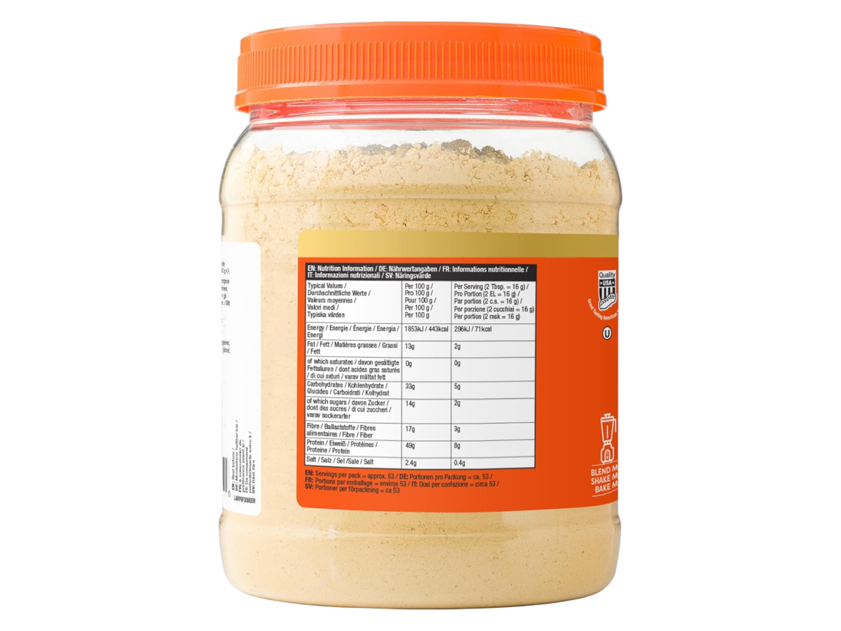 PBfit Peanut Butter Powder, Original 850g supplement facts