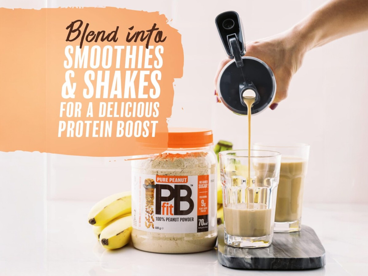 PBfit Pure Peanut Powder 680g for shakes