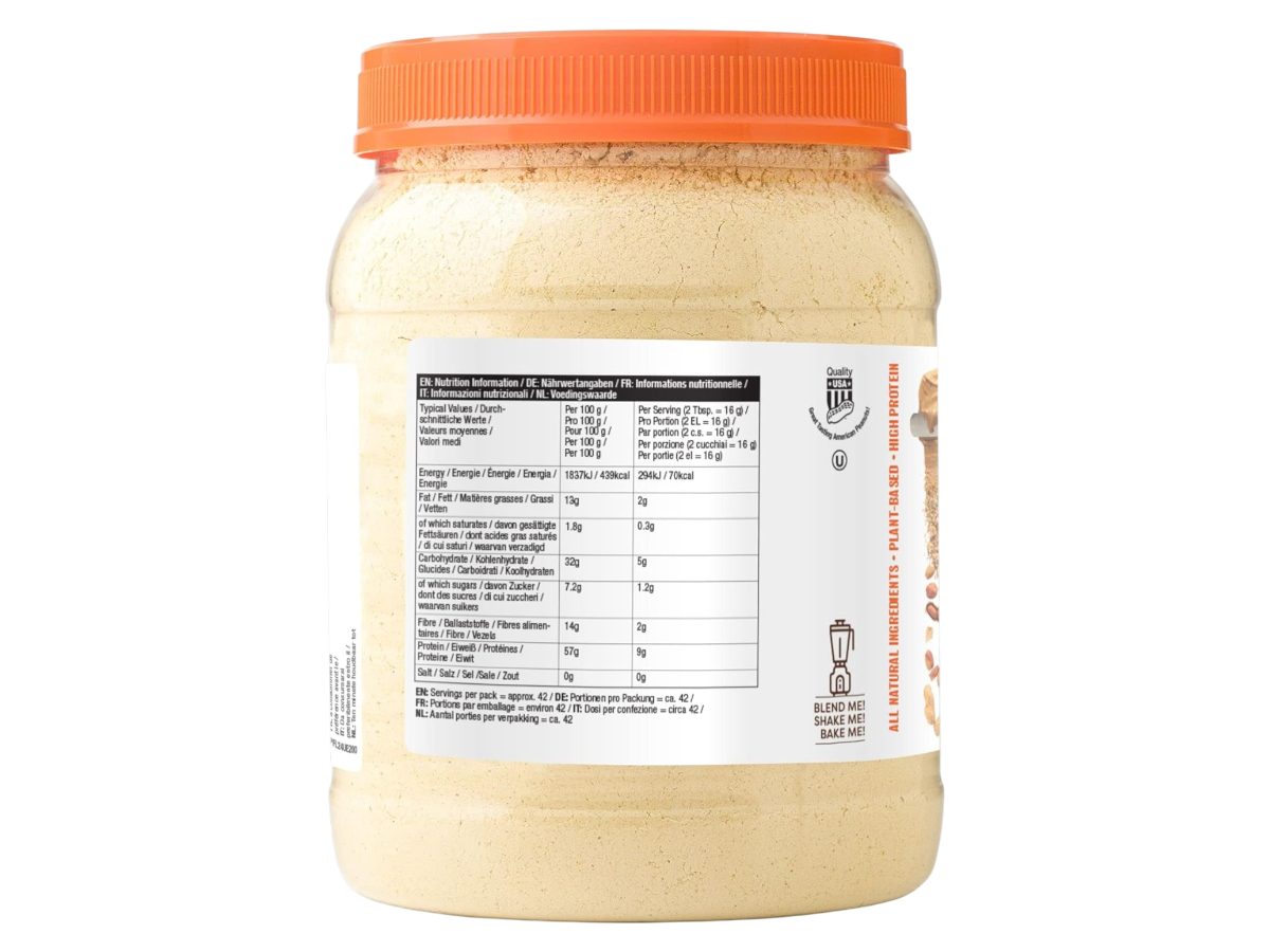 PBfit Pure Peanut Powder 680g supplement facts