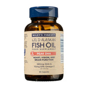 Wiley's Finest Peak DHA wild Alaskan fish oil softgels bottle front label 60 softgels