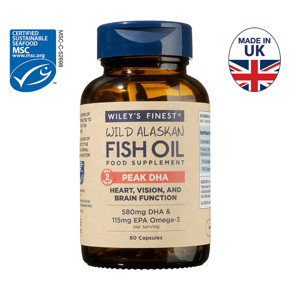 Wiley's Finest Peak DHA Wild Alaskan Fish Oil - 60 Softgels