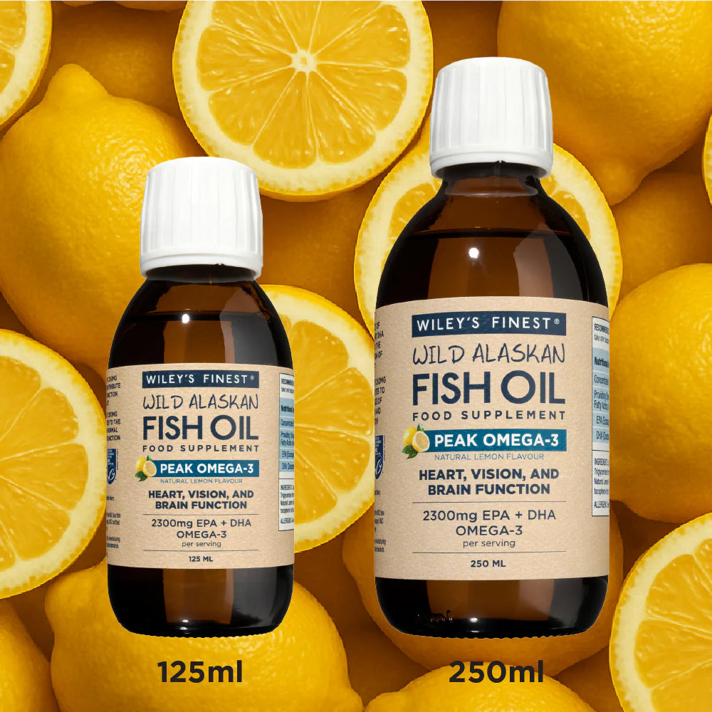 Wiley's Finest Wild Alaskan Fish Oil Omega-3 Liquid Lemon - 250ml & 125ml