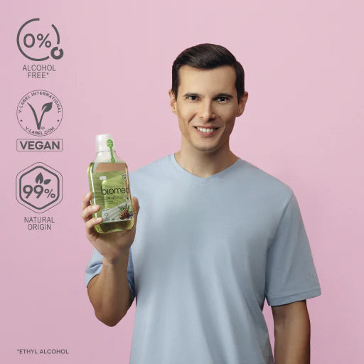 BIOMED Herbal Fresh Mouthwash - 98% Natural Alcohol Free