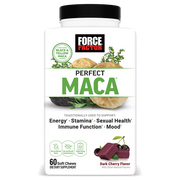 Force Factor Perfect Maca supplement bottle on a white background