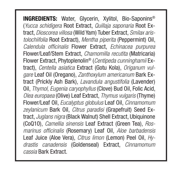 Nature’s Answer PerioBrite Cool Mint mouthwash 480ml ingredients and directions