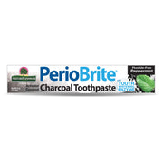 PerioBrite charcoal toothpaste tube on a white background
