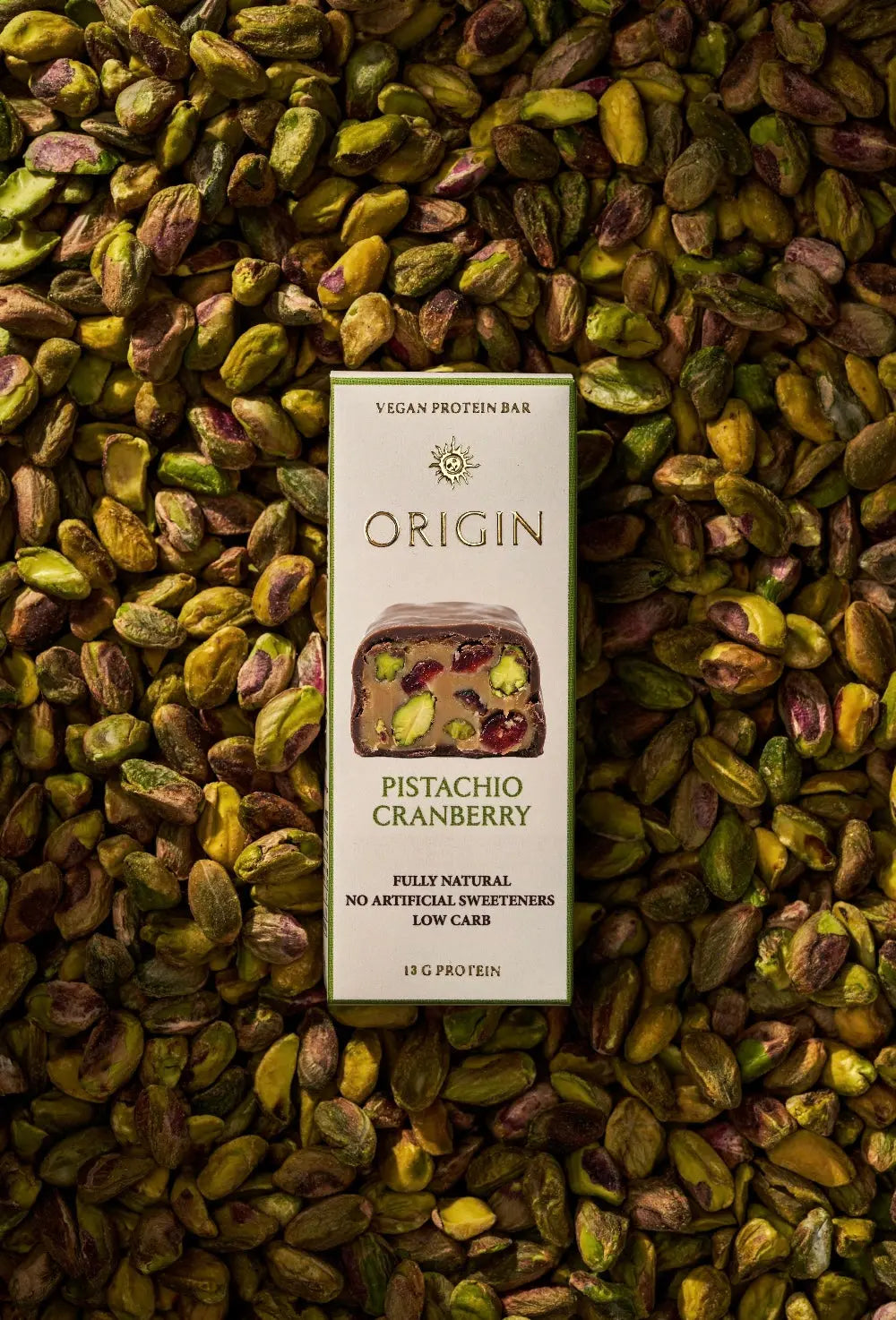 Origin Pistachio Cranberry organic vegan protein snack bar 45g
