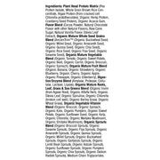 List of ingredients on a white background