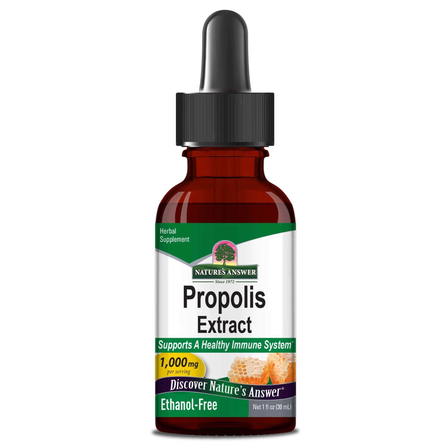 Nature’s Answer Propolis Extract alcohol-free liquid herbal supplement 30ml front view