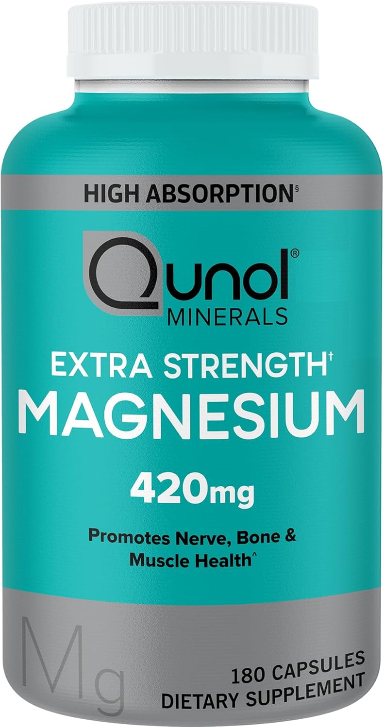 Qunol Extra Strength Magnesium – 420 mg (120 Capsules)