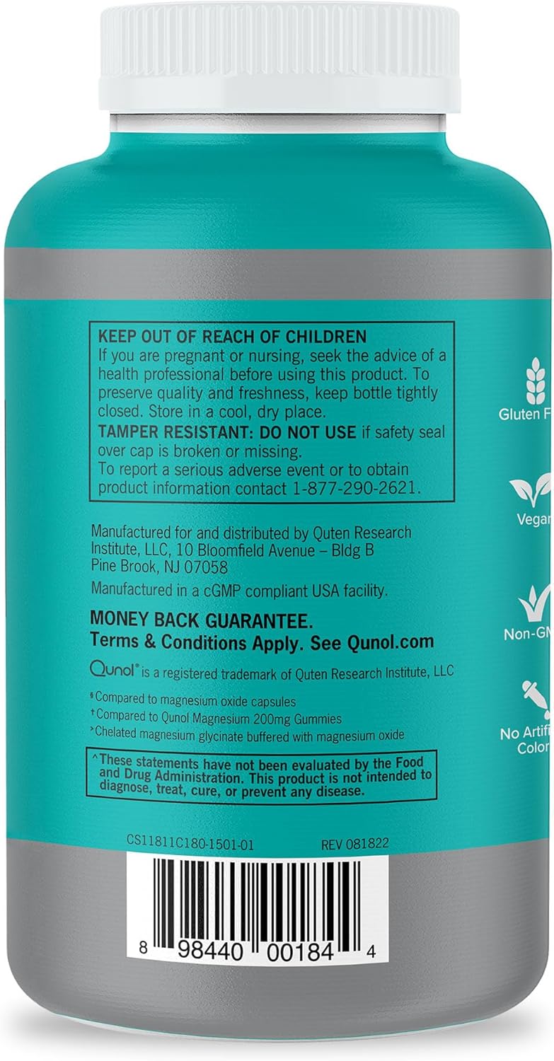 Qunol Extra Strength Magnesium – 420 mg (120 Capsules)