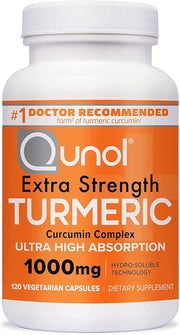 Qunol Extra Strength Turmeric Curcumin Complex – 1000 mg (120 Vegetarian Capsules)