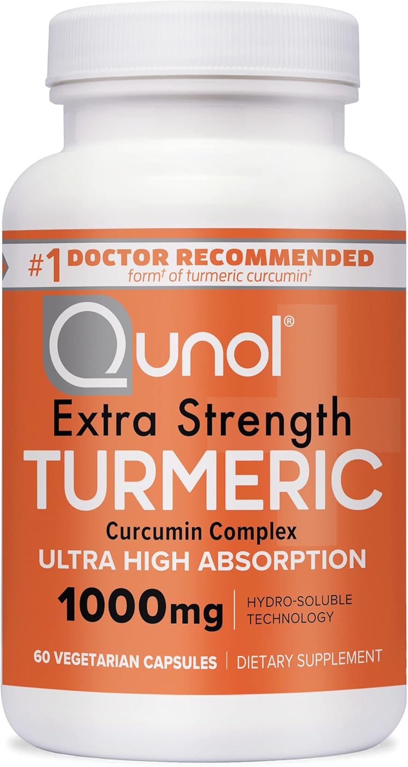 Qunol Extra Strength Turmeric Curcumin Complex – 1000 mg (60 Vegetarian Capsules)