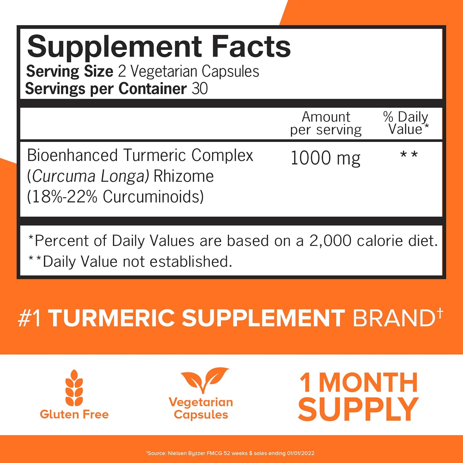 Qunol Extra Strength Turmeric Curcumin Complex – 1000 mg (60 Vegetarian Capsules)