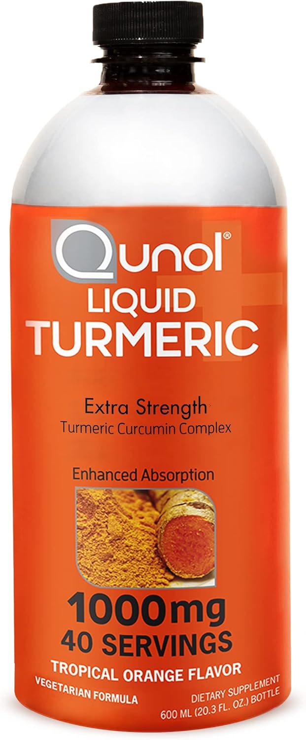 Qunol Liquid Turmeric Extra Strength – 1000 mg Tropical Orange (600ml)