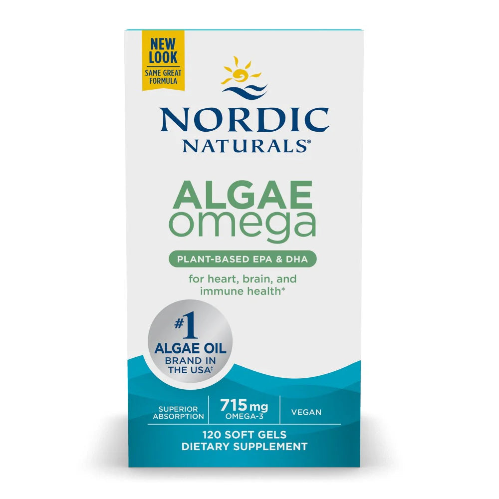 Nordic Naturals Algae Omega plant-based EPA & DHA 715mg  Omega-3 For Heart, Brain & Immune Health