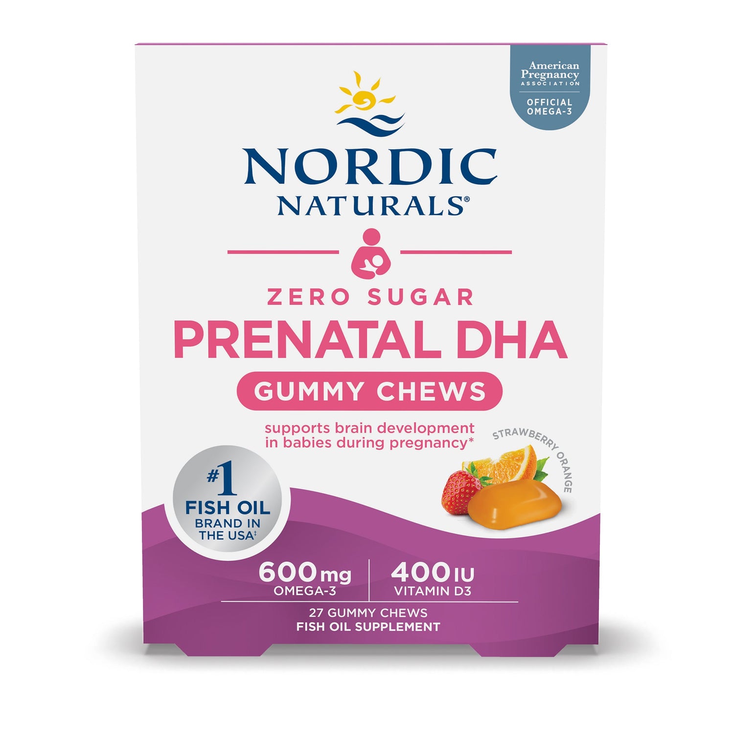 Nordic Naturals Zero Sugar Prenatal DHA Gummy Chews