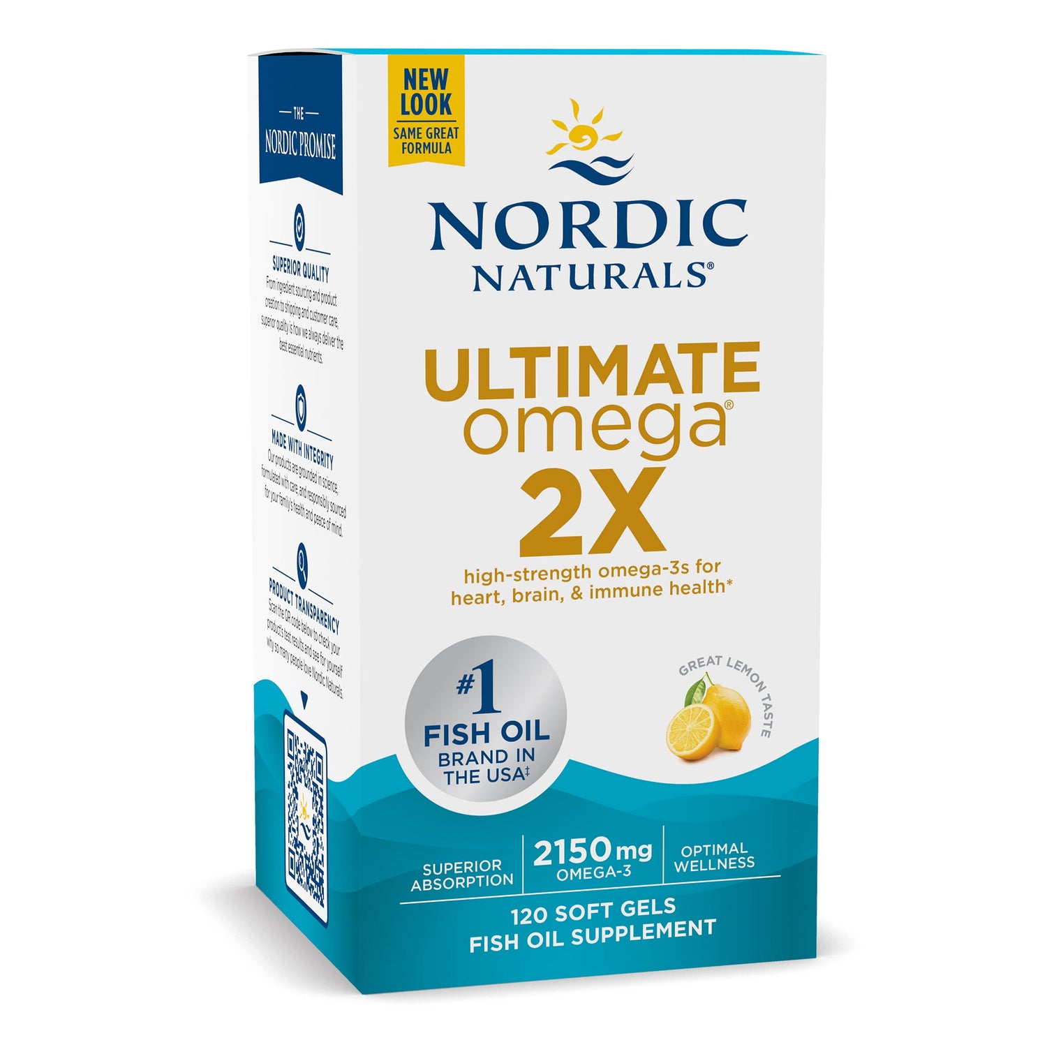 Nordic Naturals Ultimate Omega 2X, 2150mg Lemon Softgels