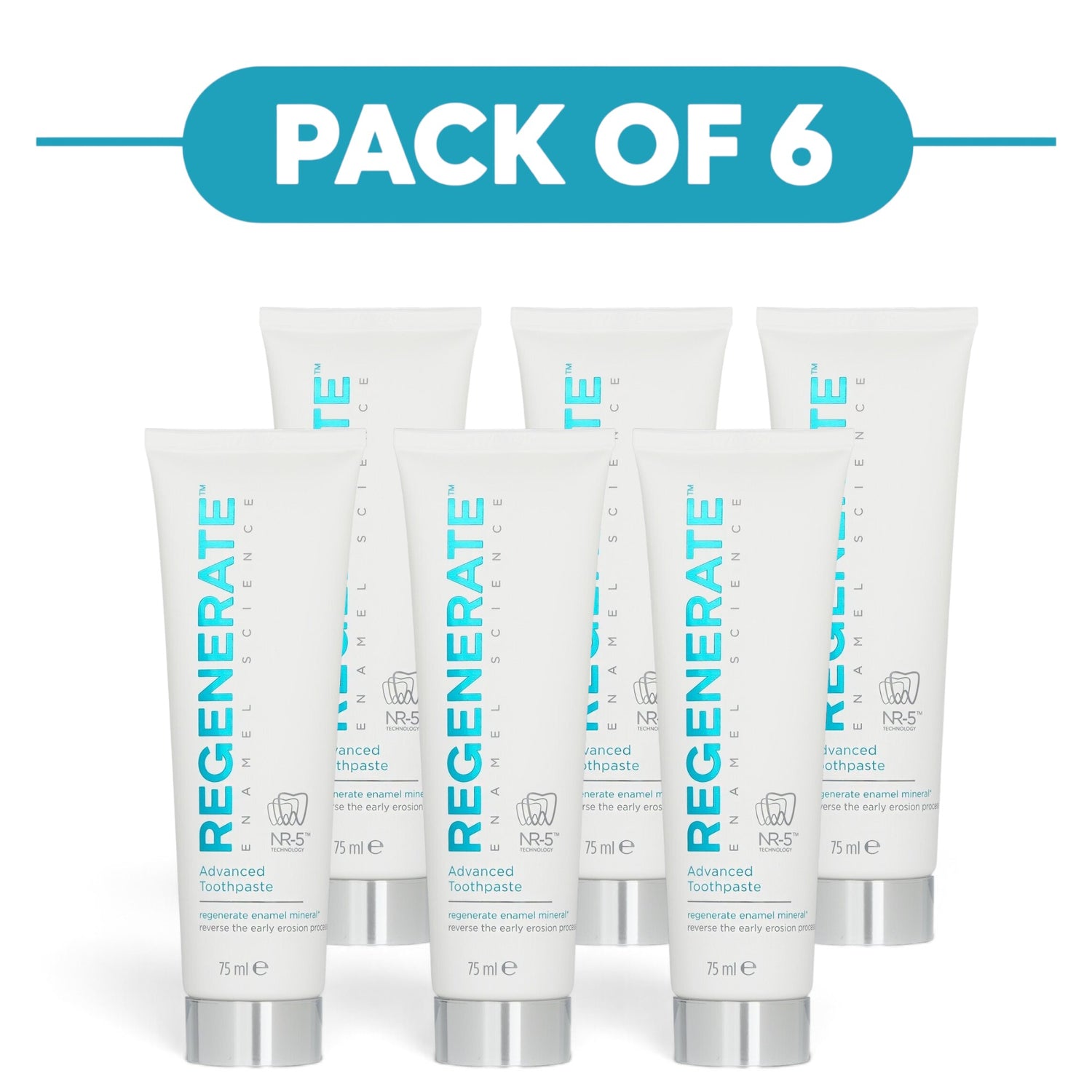 Regenerate Enamel Science Advanced Toothpaste 75ml Pack of 6