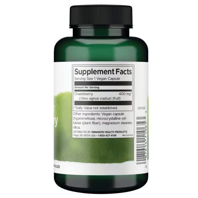 Supplement bottle with green powder and label displaying 'Supplement Facts' on a white background