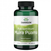 Front: Bottle of Swanson Full Spectrum Muira Puama 400 mg, 90 capsules.