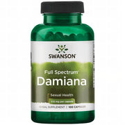 Swanson Full Spectrum Damiana supplement bottle on a white background