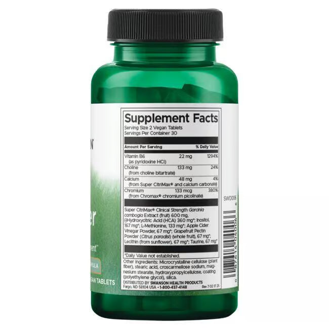 Swanson Fat Burner 60 Vegan Tablets | Weight Management Formula | Comprehensive Blend