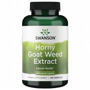 Swanson Horny goat weed extract supplement bottle on a white background