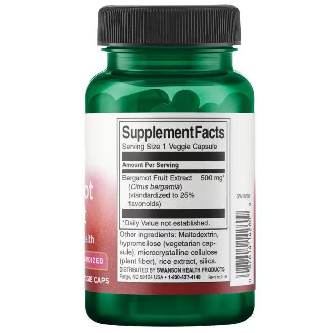 Green supplement bottle with label on a white background