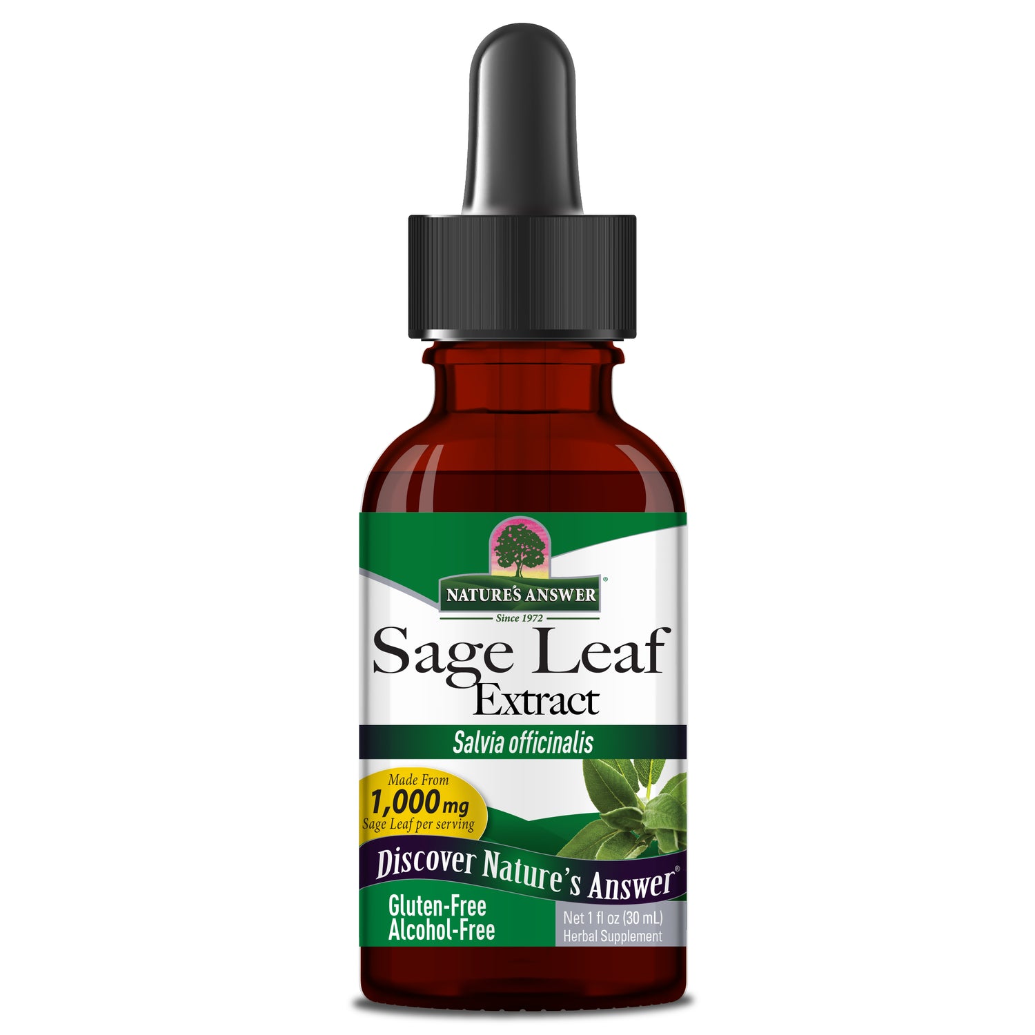 Nature's Answer Sage Leaf Extract 1000mg Supports Digestive & Immune Health 30 ml