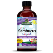 Bottle of Nature's Answer Kids' Sambucus Liquid on a white background