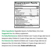 Nature’s Answer Sambucus Immune Support supplement facts 120ml bottle