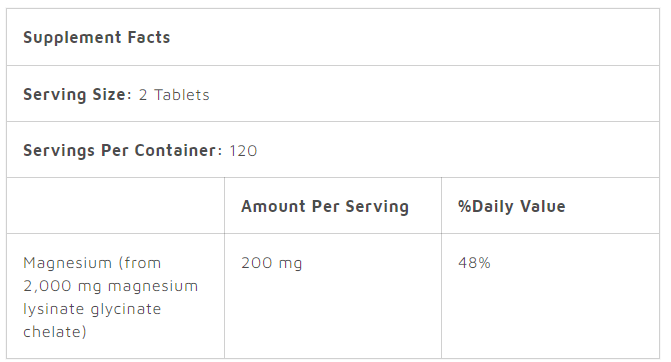 High Absorption Magnesium, 100mg Tablets