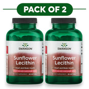 Swanson Sunflower Lecithin 90 Softgels Pack of 2