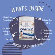 Lifestyle/use image: Swedish Nutra marine collagen powder unflavoured daily use mixed drink 300g