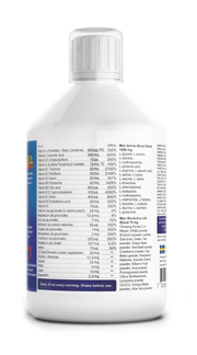 White bottle with label on a white background