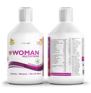 Swedish Nutra Women multivitamin supplement facts ingredients 500ml bottle