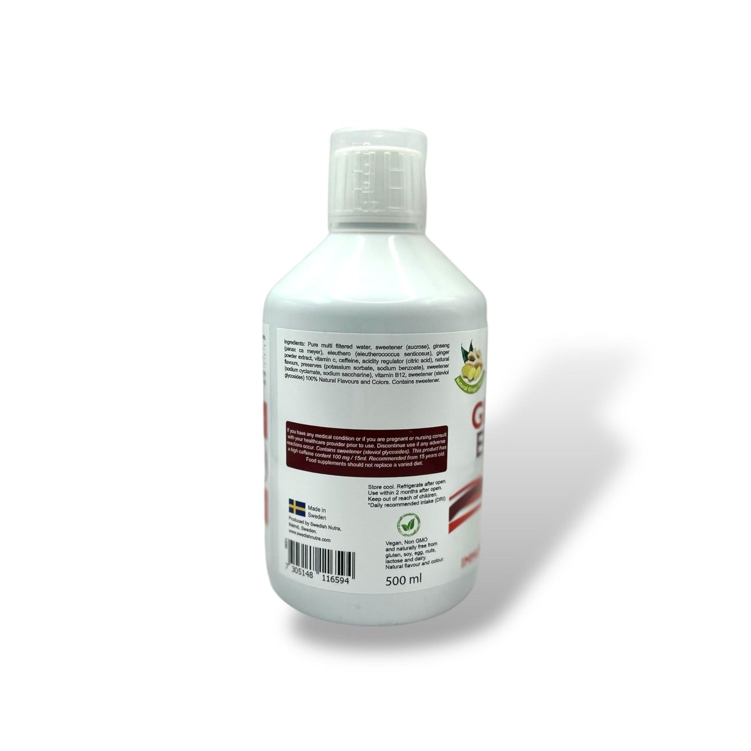 Swedish Nutra Ginseng Energy – 500ml (Natural Ginger Flavour)