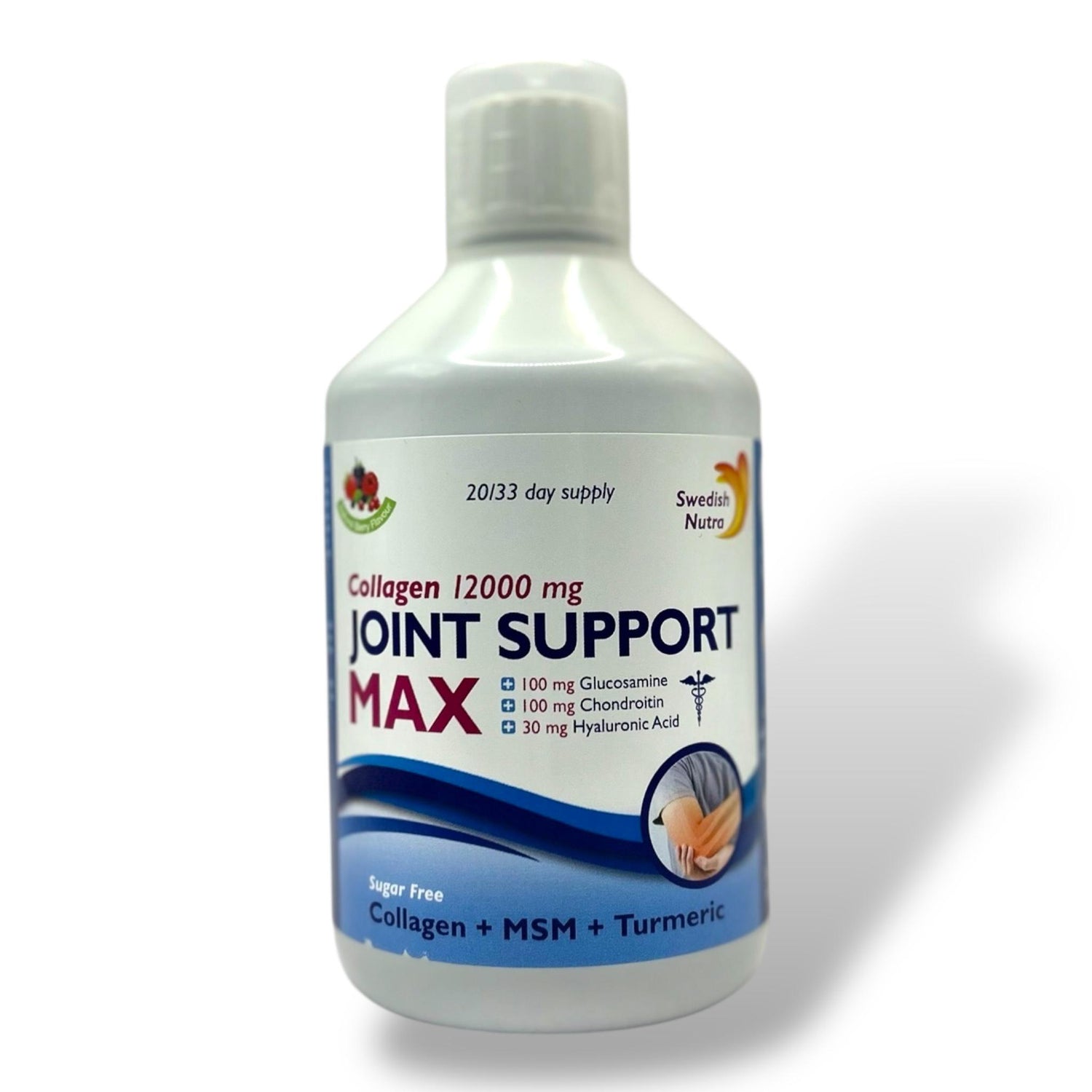 Swedish Nutra Joint Support Max – 12000mg Collagen, Berry Favour (500ml)