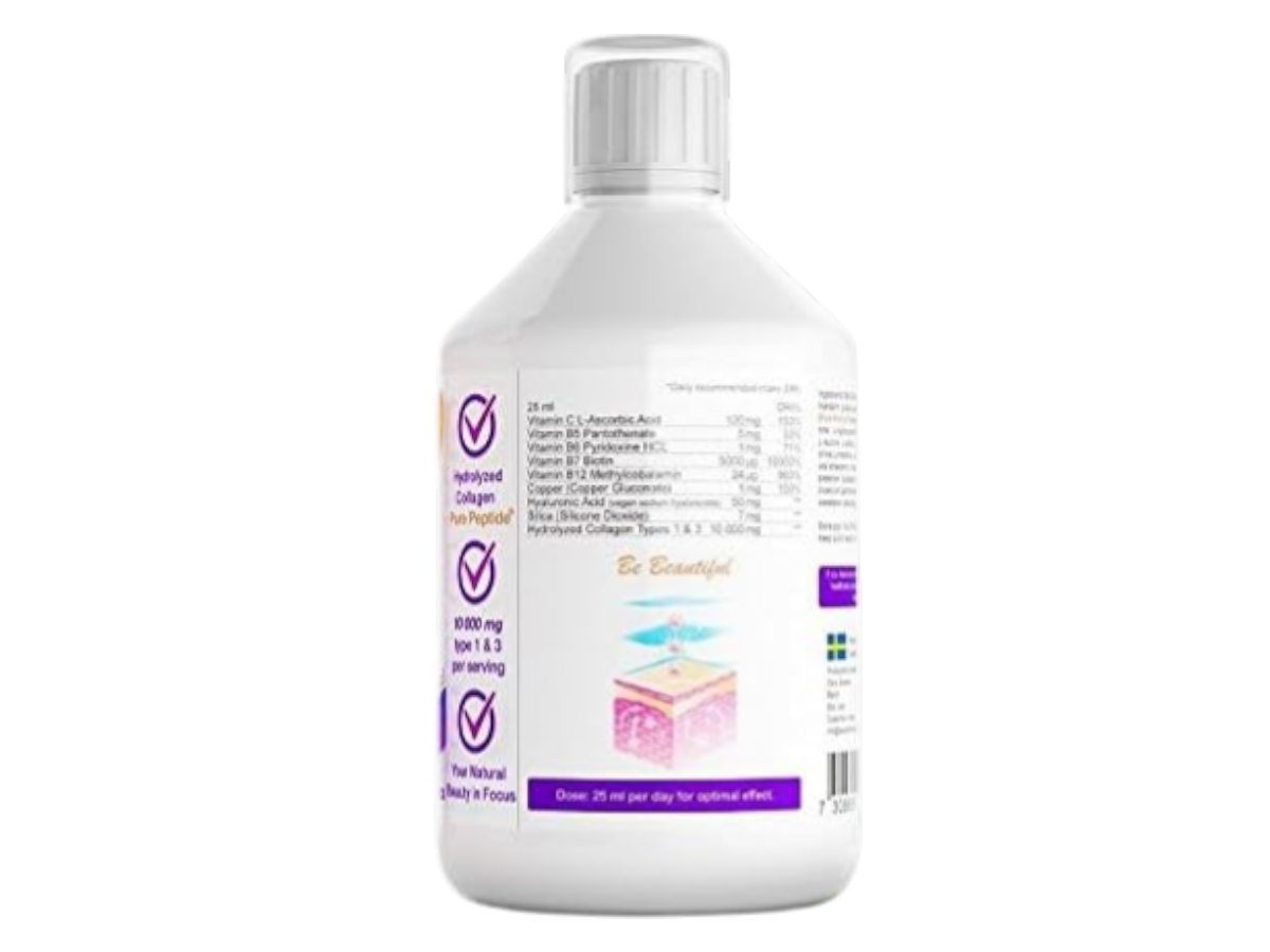 Swedish Nutra Liquid Bovine Collagen – 10,000 mg (500ml, Berry Flavour)