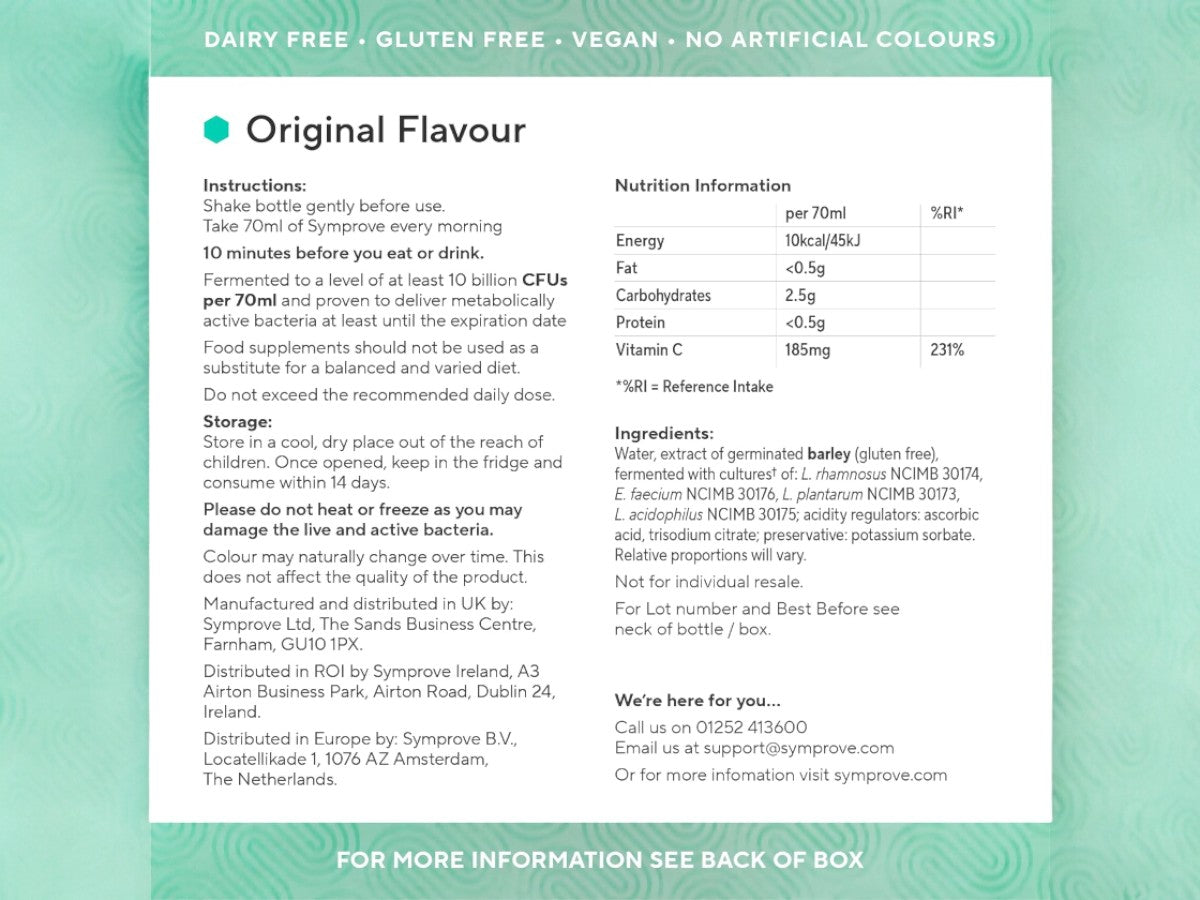 Symprove Original 500ml – Gut Health Supplement & ingredients