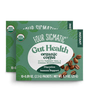 Four Sigmatic Organic Instant Coffee Blend 10 packets, 2 boxes front packaging on white background