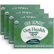 Four Sigmatic Organic Chaga Elixir Drink Mix 3 boxes front packaging on white background