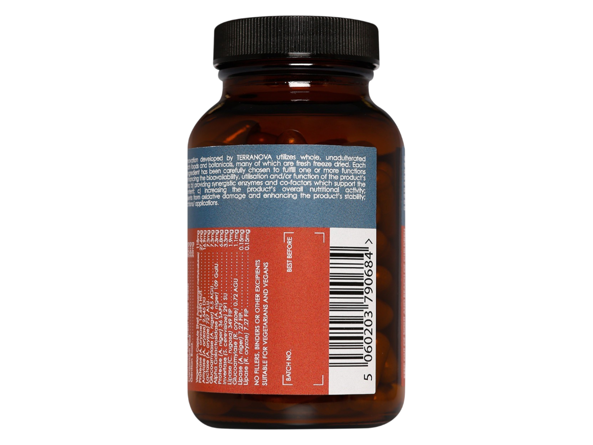 Barcode image: Terranova Digestive Enzyme Complex barcode product vegan capsules 50 count