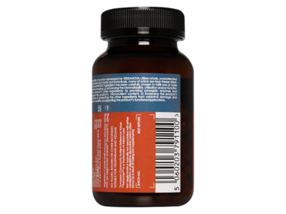 Barcode image: Terranova Easy Iron 20mg Complex barcode product vegan capsules 100 count