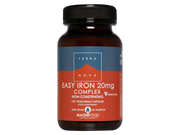 Front image: Terranova Easy Iron 20mg Complex capsules bottle vegan 100 count
